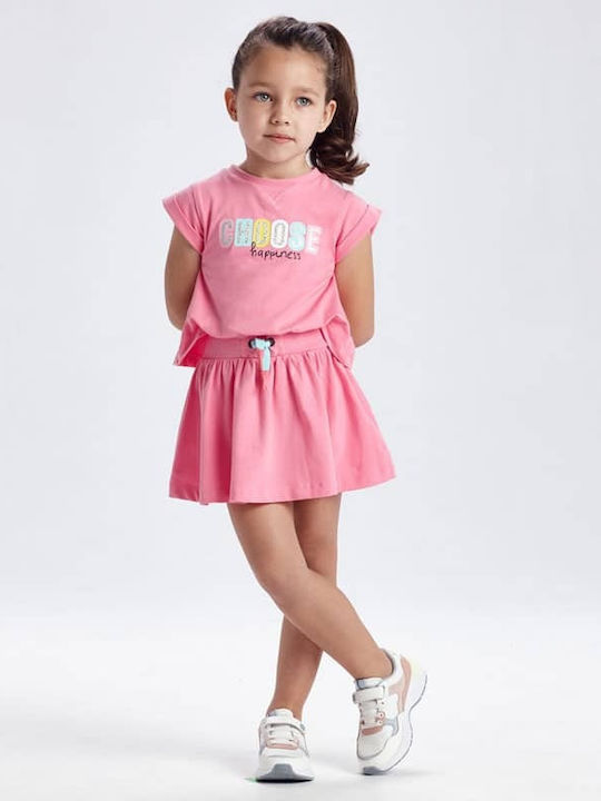 Mayoral Sweatshirt Kids Dress Short Sleeve Pink