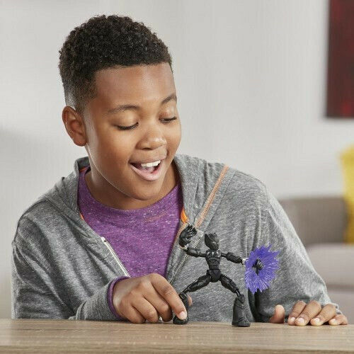 Action Figure Bend And Flex Flexible Black Panther & Accessory Marvel Avengers Black Panther for 4+ years old Years 15cm.