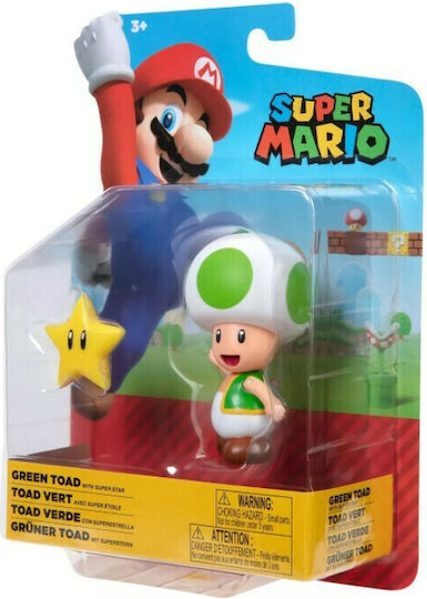 Jakks Pacific Super Mario: Green Toad Φιγούρα 10εκ.