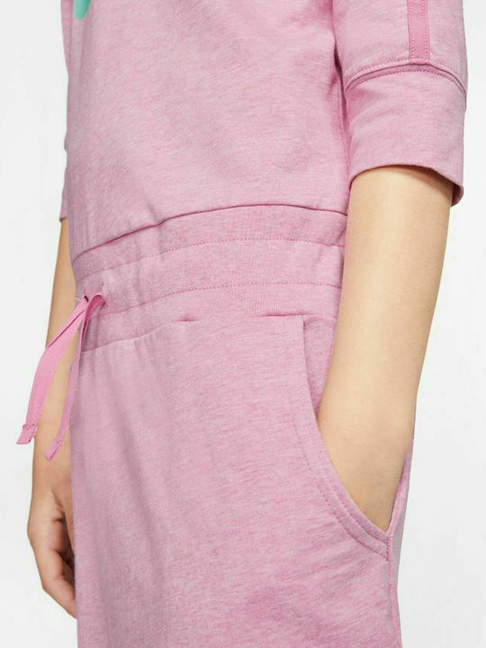 Sportswear Kinderkleid Mädchenkleider Langärmelig Rosa