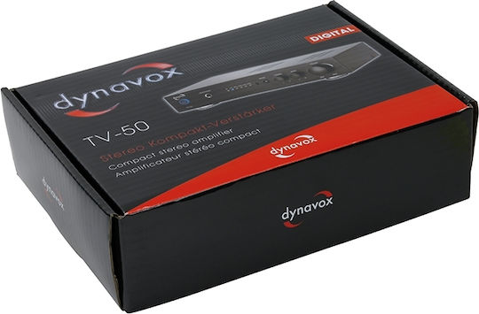 Dynavox TV 50 Ολοκληρωμένος Ενισχυτής Hi-Fi Stereo 30W/4Ω 50W/8Ω 207640 Μαύρος
