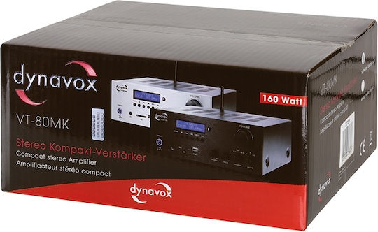 Dynavox VT-80 MK Ολοκληρωμένος Ενισχυτής Hi-Fi Stereo 70W/4Ω 207678 Μαύρος