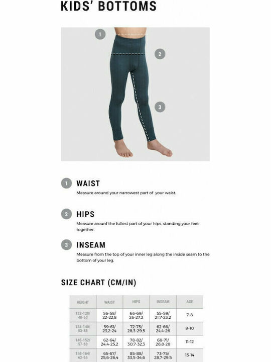 Kids Thermal Leggings Gray