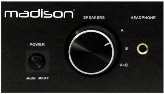 Madison MAD1400BT Power Amplifier Hi-Fi Amplifier Stereo 180W/4Ω 150W/8Ω MAD1400BT-BK Black