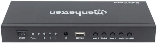 Manhattan 207881 FHD Multiviewer 4 είσοδοι/1 έξοδος HDMI Switch