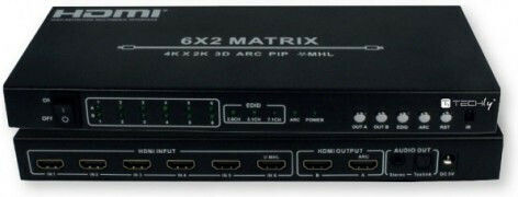 Techly IDATA HDMI-H62 Matrix HDMI Switch IDATA HDMI-H62