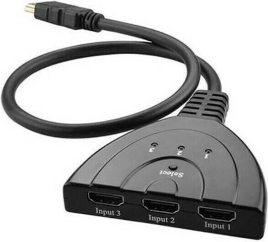 Pigtail 3D UHD 3 είσοδοι/1 έξοδος HDMI Switch 04.004.0034