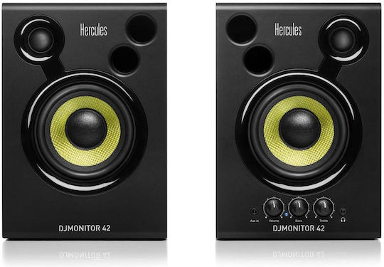 Hercules Monitor 42 Ηχεία Studio Monitor 4" 40W (Ζεύγος) Μαύρα
