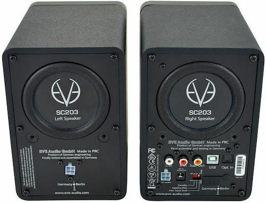 EVE Audio SC-203 Ηχεία Studio Monitor 3" 120W (Ζεύγος) Μαύρα