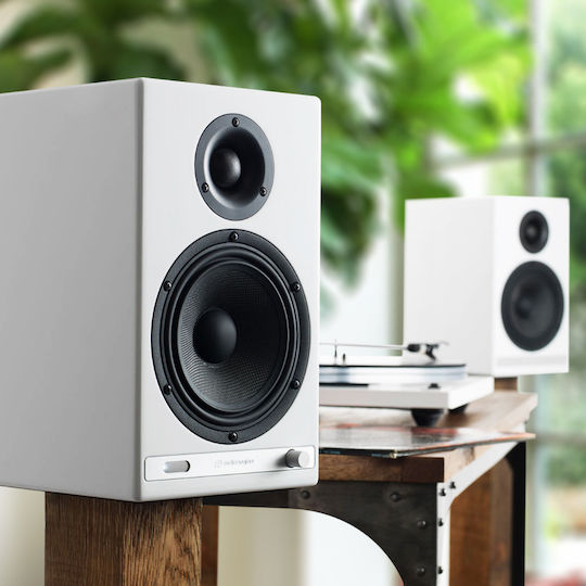 Audioengine HD6 Αυτοενισχυόμενα Ηχεία με Wi-Fi & Bluetooth 50W (Ζεύγος) Λευκά