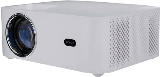 Wanbo X1 WB-TX1 Projector LCD HD Απλής Λάμπας με Wi-Fi και Ενσωματωμένα Ηχεία Λευκός
