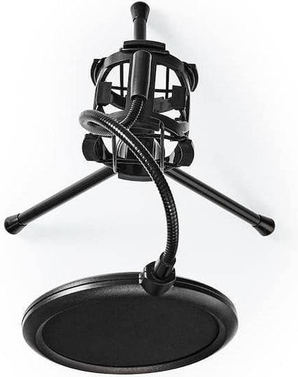 Nedis Microphone Table Tripod Pop Filter Stand Mikrofon mit Pop-Filter