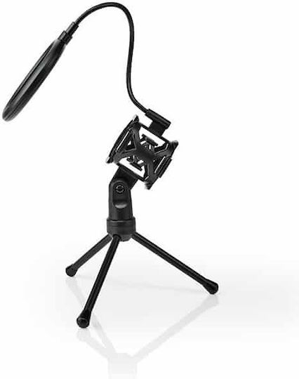 Nedis Microphone Table Tripod Pop Filter Stand Mikrofon mit Pop-Filter
