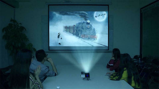 Clever CleverCinema V5 Mini Projector DLP (DMD) Standard Lamp with Wi-Fi and Built-in Speakers Black