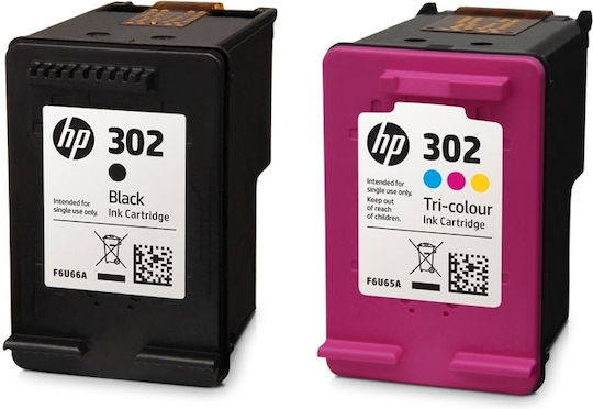 HP 302 Original Pack of 2 InkJet Printer Inks Black (X4D37AE)