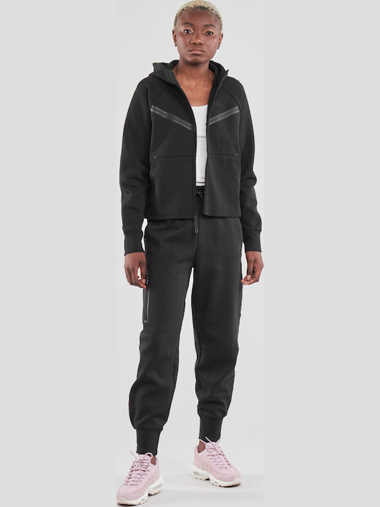 Tech Fleece Παντελόνι Φόρμας με Λάστιχο Μαύρο