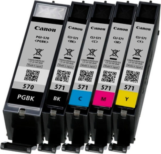 Canon CLI-571 Γνήσιο Μελάνι Εκτυπωτή InkJet Κίτρινο (0388C001)