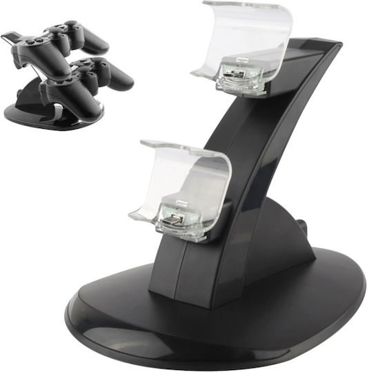 Charging Stand Slim & Pro Βάση για 2 χειριστήρια PS4 με φωτισμό LED Μαύρη 6920071138831