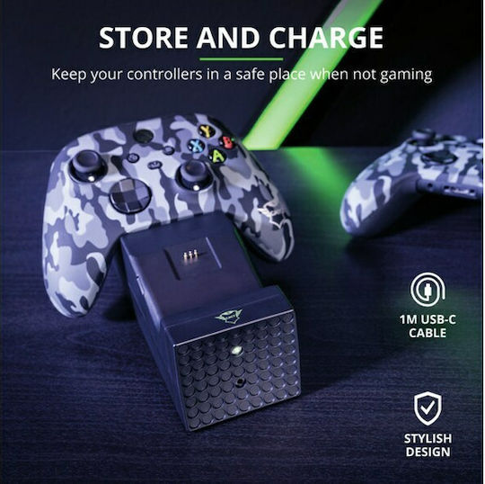 Trust GXT 250 Βάση Φόρτισης για 2 χειριστήρια Xbox Series X/S Μαύρη 24177