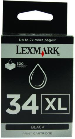 Lexmark 34XL Γνήσιο Μελάνι Εκτυπωτή InkJet Μαύρο (18C0034E)