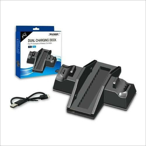 Dobe Dual Charging Dock Βάση Φόρτισης για 2 χειριστήρια PS4 Μαύρη 568054