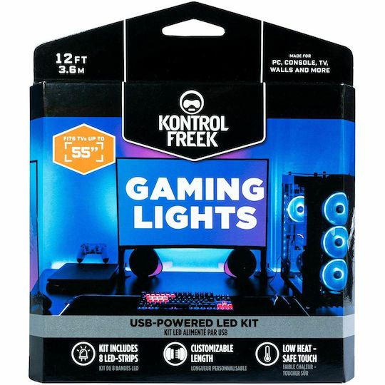 KontrolFreek Ταινία LED Gaming Lights Τηλεόρασης USB 5V RGB Φως 3.6m με Τροφοδοτικό