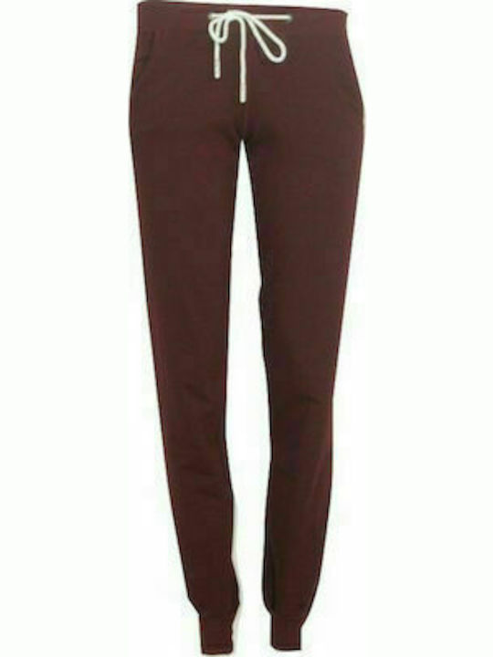 Paco & Co Women's Jogger Sweatpants Burgundy