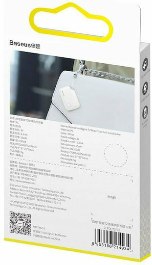 Baseus T2 Bluetooth Tracker Weiß mit Smartphone-Tracker