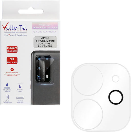Volte-Tel Curved Camera Protection Tempered Glass for the iPhone 12 mini 8274862