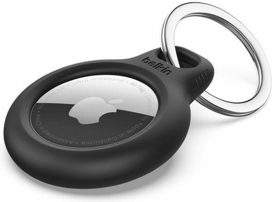 Belkin Secure Holder with Strap Θήκη Μπρελόκ Σιλικόνης για AirTag σε Μαύρο χρώμα