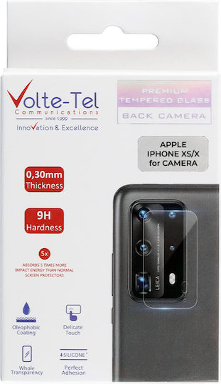 Volte-Tel 0.3mm Tempered Glass Camera Προστασία Κάμερας Tempered Glass Διάφανο για το iPhone XS