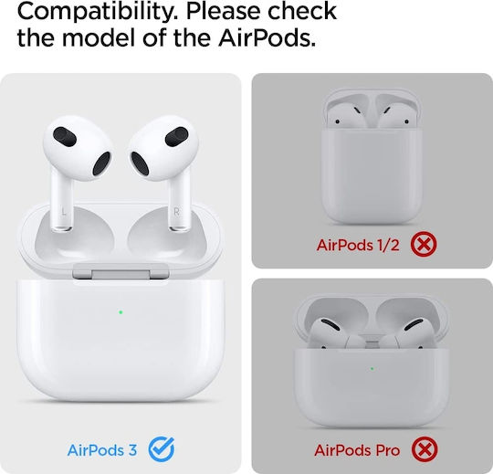 Spigen Urban Fit Silicone Case with Keychain Rose Gold for Apple AirPods 3