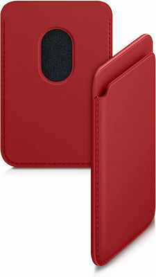 KWmobile PU Leather MagSafe Kartenetui in Rot Farbe