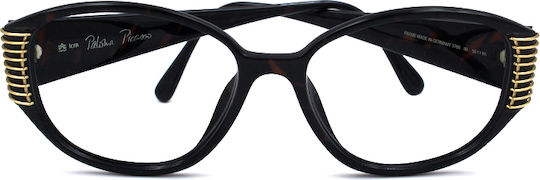 Paloma Picasso Damen Acetat Brillengestell Schwarz 3708 80