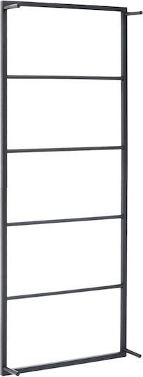 vidaXL Wall-Mounted Bathroom Ladder with 6 Positions ​115x115cm Black