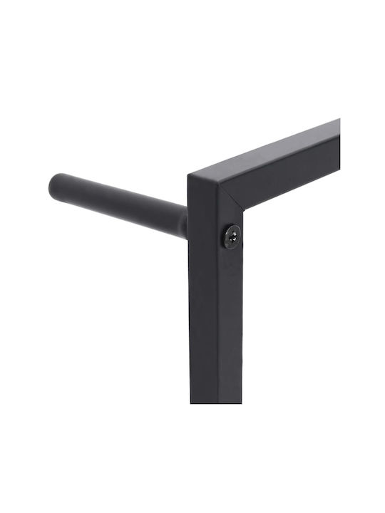 vidaXL Σκάλα Μπάνιου 6 Θέσεων Επιτοίχια ​60x116cm Μαύρη