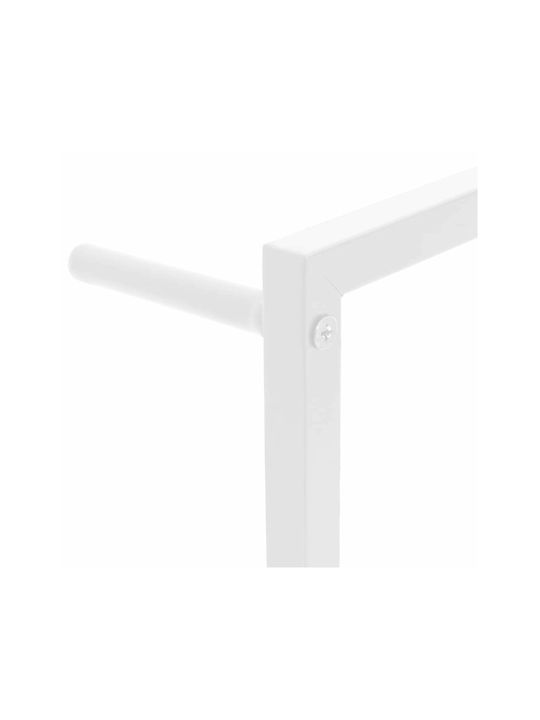 vidaXL Wall-Mounted Bathroom Ladder with 6 Positions ​45x115cm White