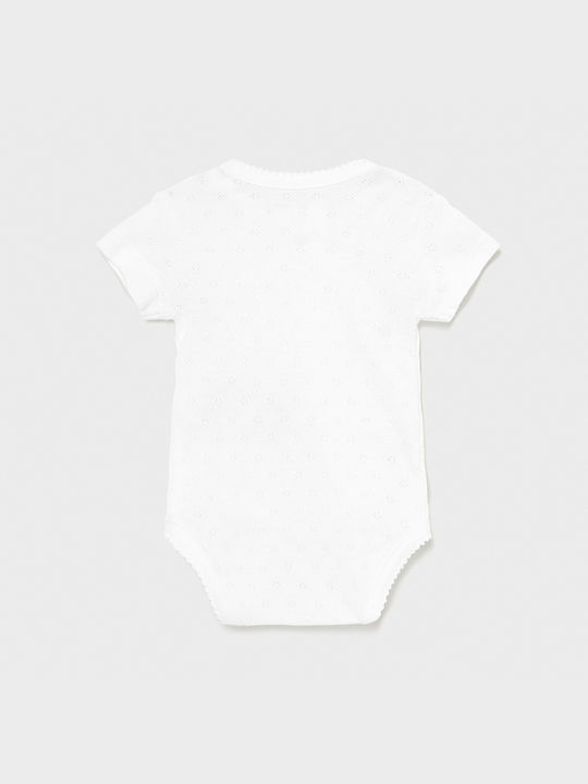 Mayoral Baby Bodysuit Underwear Set Short-Sleeved White