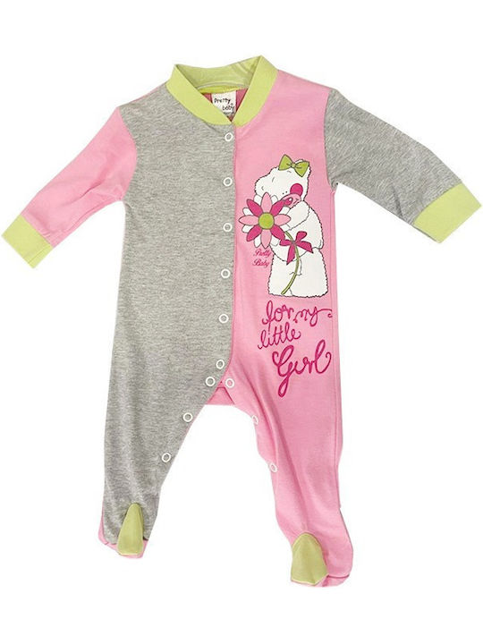 Pretty Baby Baby Bodysuit Set Long-Sleeved Pink