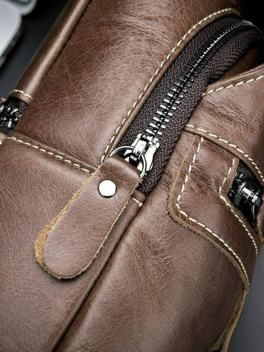 XB 130 Leather Men's Sling Bag Brown