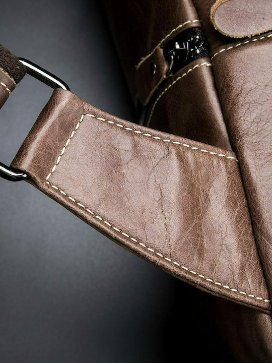 XB 130 Leather Men's Sling Bag Brown