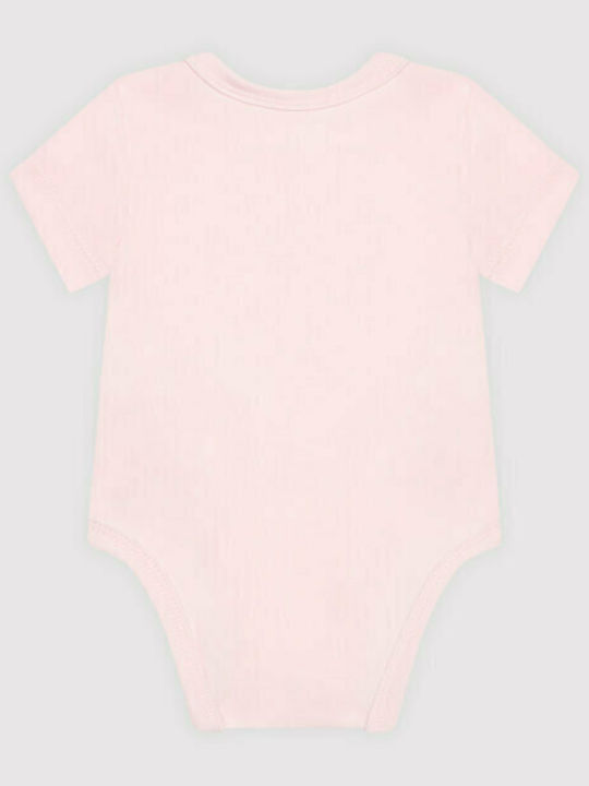 Guess Baby Bodysuit Set Long-Sleeved with Pants Pink 3pcs
