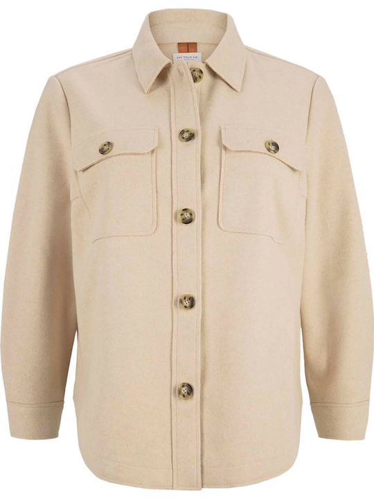 Γυναικείο Soft Camel Melange Overshirt