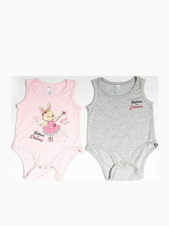 Dreams by Joyce Good Vibes Baby-Body Rosa 2 Stück