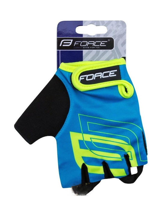 Force Halber Finger Fahrradhandschuhe Erwachsene Blau