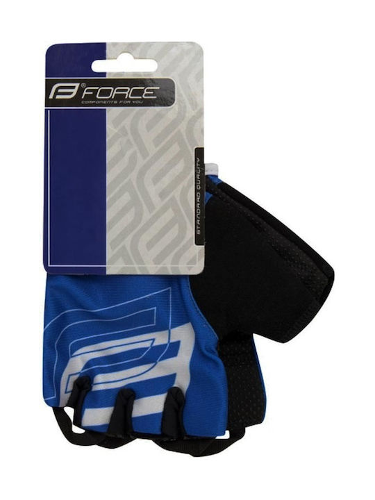 Force Sport Halber Finger Fahrradhandschuhe Erwachsene Blau