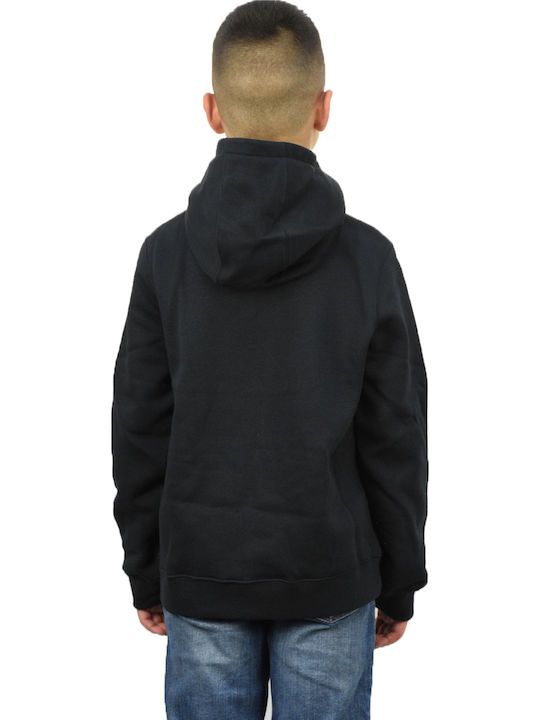 Athletic Kids Sweatshirt Cardigan Cotton with Hood Black Park 20