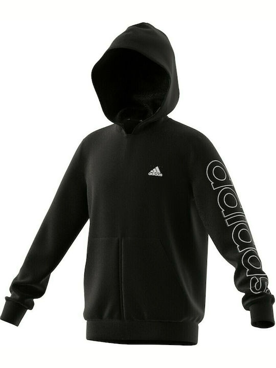Athletic Kids Sweatshirt Cardigan with Hood Black Essentials