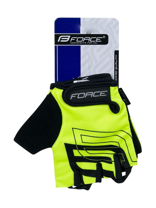 Force Sport Half Finger Cycling Gloves Adults Yellow