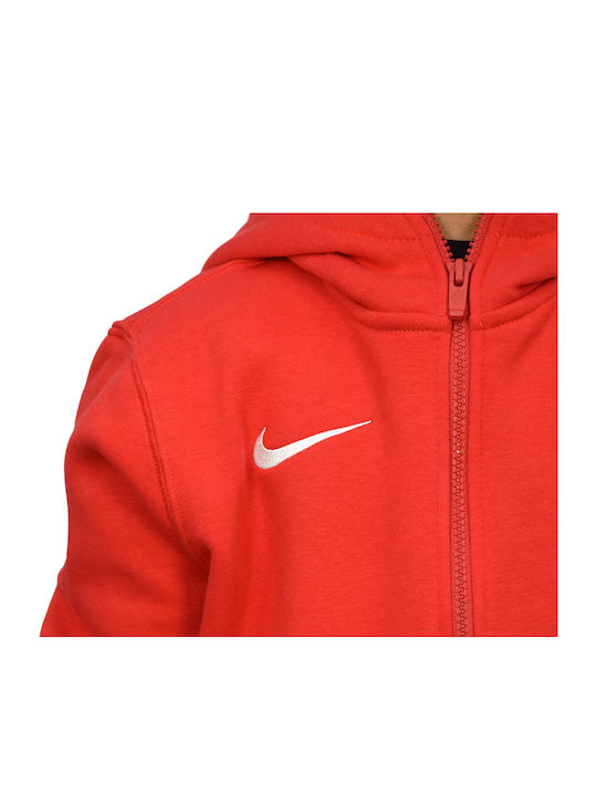 Athletic Kids Sweatshirt Cardigan Cotton with Hood Red Park 20
